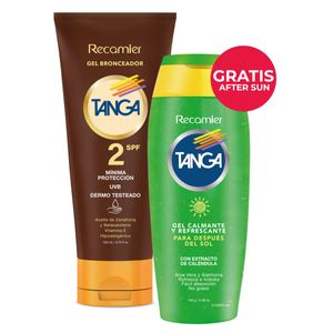 Bronceador Tanga Spf 2 Gel X 200 Ml Gratis Gel Calmante Tanga After Sun X 130 Ml