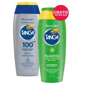 Protector Solar Tanga Spf 100 Crema X 130 Ml Gratis Gel After Sun X 130 Ml