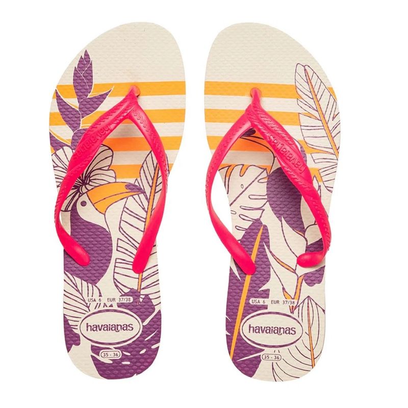 Sandalia Havaianas Mujer Top Fantasia Style Beige Talla 39 40