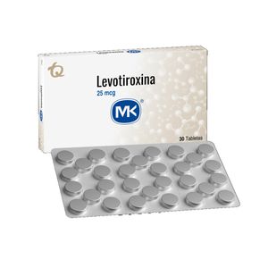 Levotiroxina 25 Mcg X 30 Tabl