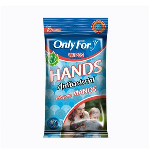 Toallas Humedas Only For Antibacterial Manos X 10 Und