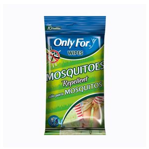 Toallas Humedas Only For Repelente De Mosquitos X 10 Und