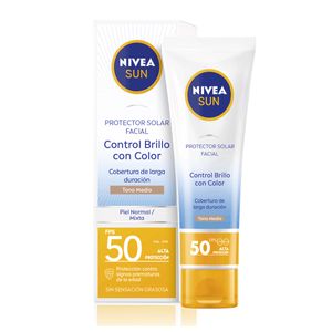 Protector Solar Nivea Sun Control Brillo Con Color Fpf 50 X 50 Ml