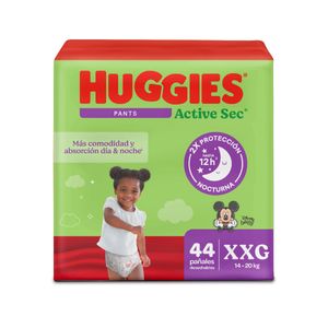 Panal Huggies Active Sec Pants Talla Xxg/5 X 44 Und