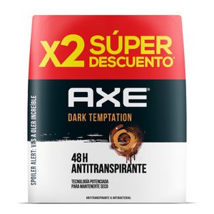 Desodorante Axe Aerosol Seco Dark Temptation X 152 Ml X 2 Unds P.esp