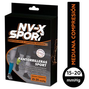 Medias Nv-x Sport Pantorrillera Deportiva Unisex Negro Talla L X 1 Par