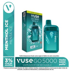 Vapeador Vuse Go Menthol Ice 3% X 5000 Puffs