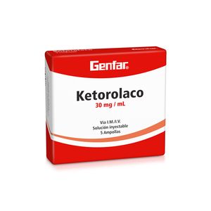 Ketorolaco 30 Mg X 5 Amp