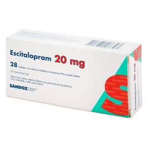 Escitalopram 20 Mg Caja X 28 Tab