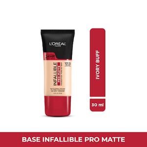 Base Maquillaje Loreal Paris 24h Infallible Pro Matte No. 101.5 Ivory Buff X 30 Ml
