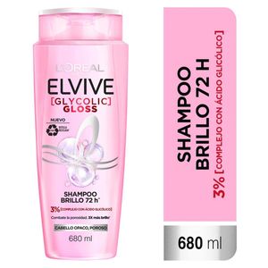 Shampoo Elvive Glycolic Brillo 72h X 680 Ml