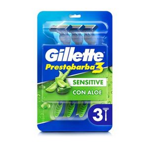 Maquina Afeitar Gillette Prestobarba 3 Sensitive Con Aloe X 3 Und