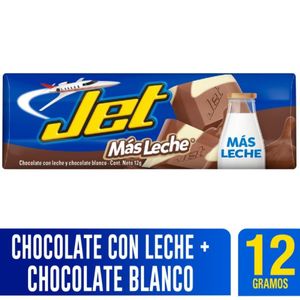 Chocolatina Jet Mas Leche Barra X 12 Gr