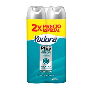 Yodora Pies Aerosol Extra Frescos X 260 Ml X 2 Precio Especial