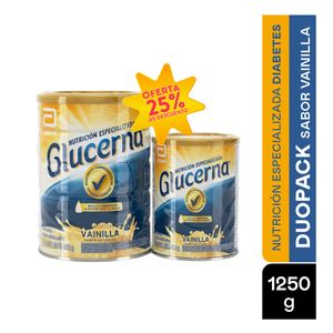 Glucerna Polvo Vainilla X 850 Gr  + Glucerna Polvo Vainilla X 400 Gr Precio Especial