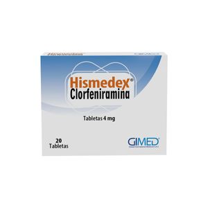 Hismedex Clorfeniramina 4 Mg X 20 Tabl