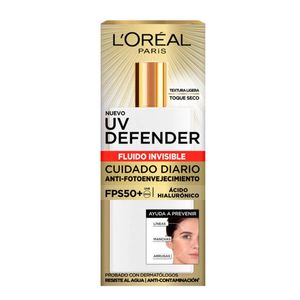 Crema Facial Loreal Uv Defender Fluido Invisible Spf 50 X 40 Gr