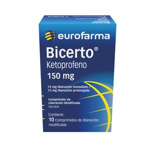 Bicerto Ketoprofeno 150 Mg X 10 Tabl