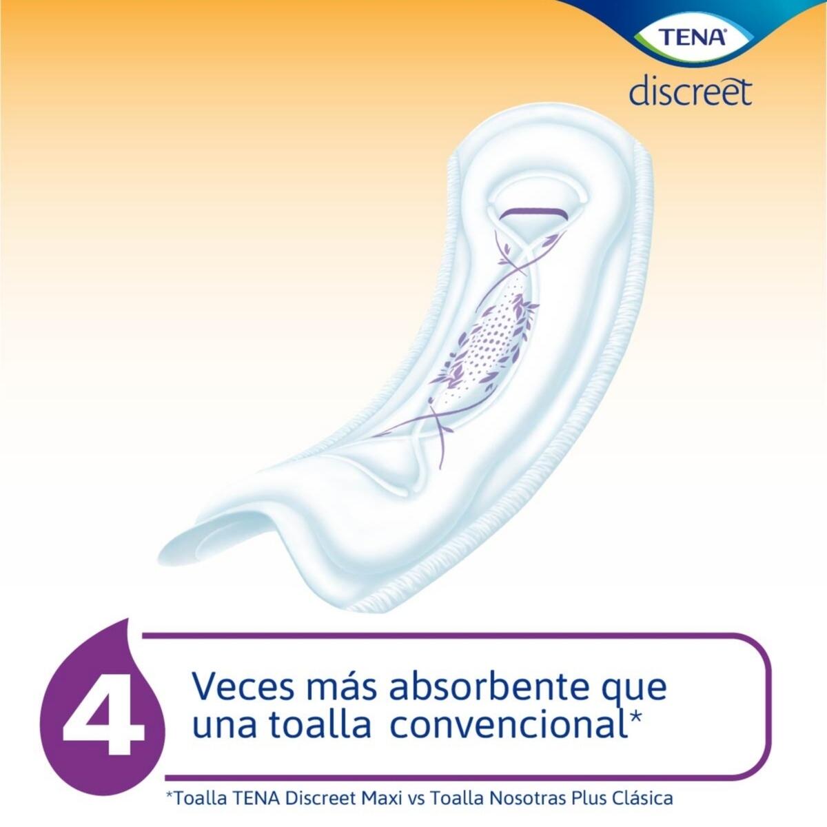 Tena Toalla Discreet Maxi X 30 Und - TuDrogueríaVirtual.com