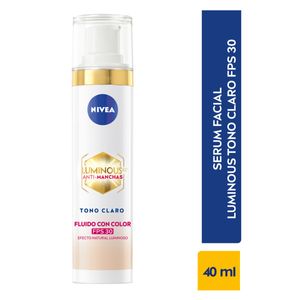 Serum Facial Nivea Luminous Fsp 30 Tono Claro X  40 Ml