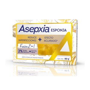 Asepxia Jabon Barra Esponja X 80 Gr