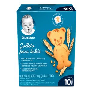 Galletas Gerber Para Bebe X 70 Gr (10 Und)