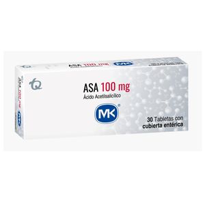 Asa Acido Acetilsalicilico 100 Mg X 30 Tabl
