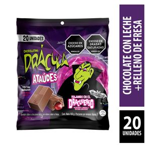 Chocolatina Dracula Ataudes Rellenos De Fresa X 20 Und