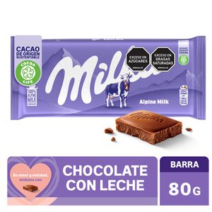 Chocolate Milka Alpine Milk X 80 Gr