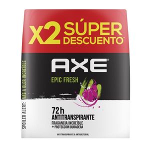 Desodorante Axe Aerosol Epic Fresh 72h X 125 Ml X 2 Und Super Descuento