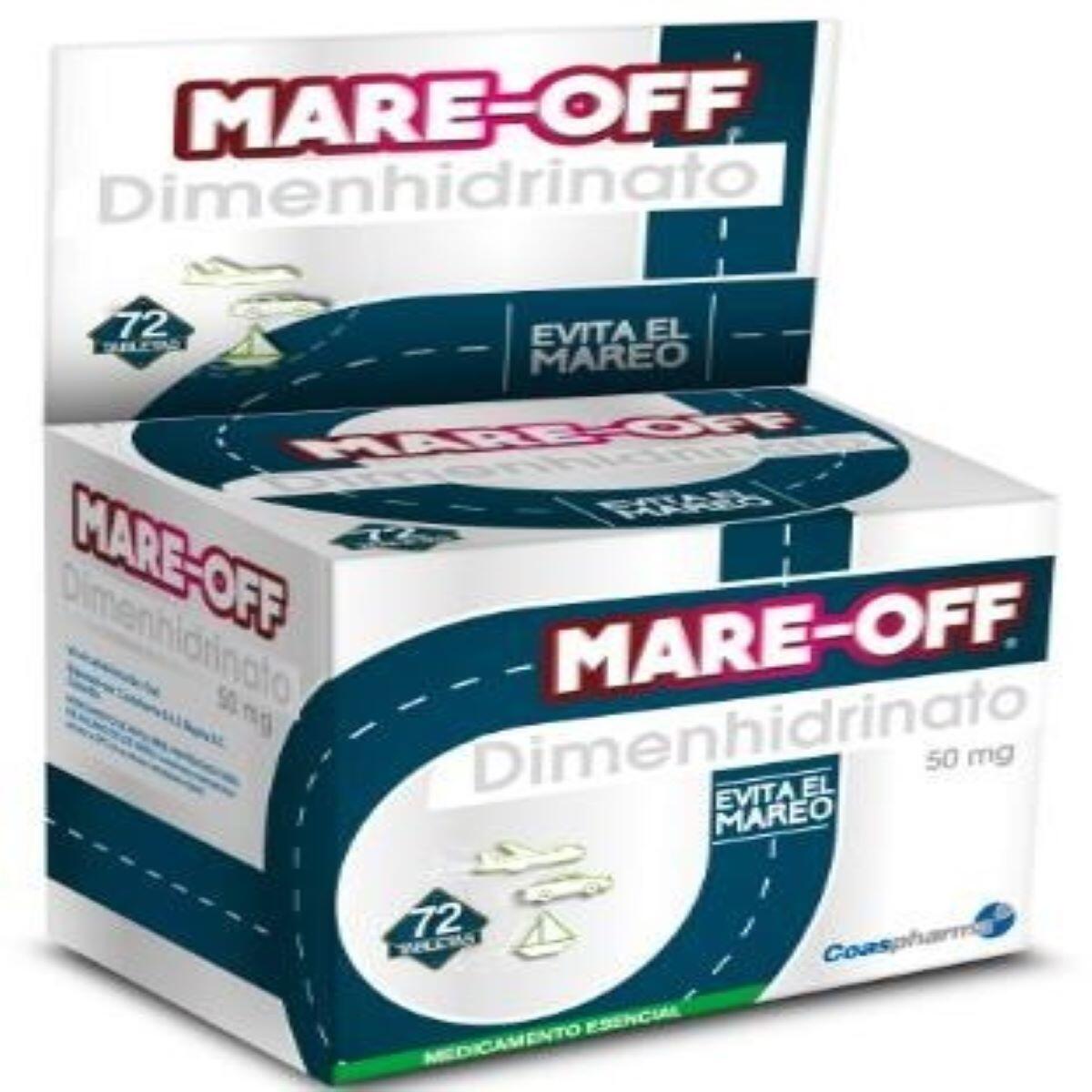 Mare Off Dimenhidrinato 50 Mg X 72 Tabl - TuDrogueríaVirtual.com
