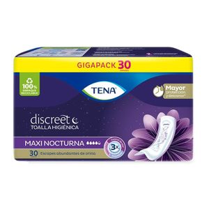 Toallas Tena Discreet Maxi Nocturna X 30 Und