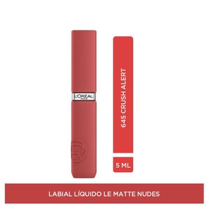 Labial Liquido Loreal Paris Le Matte Nudes 645 Crush Alert X 5 Ml