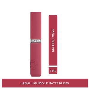 Labial Liquido Loreal Paris Le Matte Nudes 665 First Move X 5 Ml
