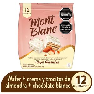 Chocolate Mont Blanc Wafer Almendra X 12 Und