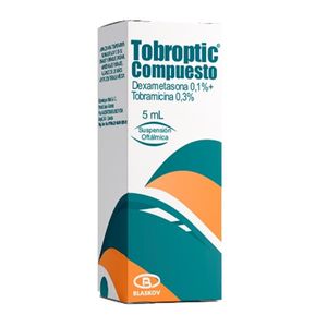 Tobroptic Compuesto Dexametasona/tobramicina 0.1/0.3% Oftalmico X 5 Ml