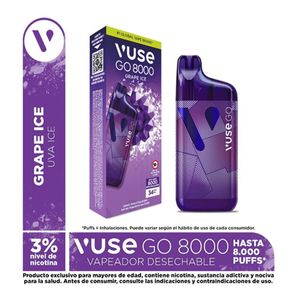 Vapeador Vuse Go Grape Ice 3% X 8000 Puffs