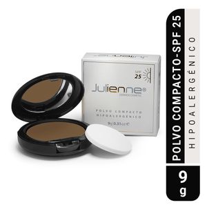 Polvo Compacto Julienne Hipoalergenico Spf 25 Tono Deep Medium X 9 Gr