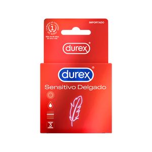 Condones Durex Sensitivo Delgado X 3 Unidades