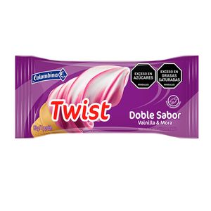 Helado Cono Twist Vainilla Y Mora X 90 Gr