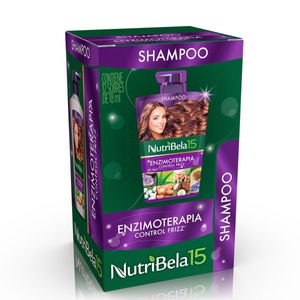 Shampoo Nutribela Enzimoterapia X 12 Sobres X 18 Ml Cu