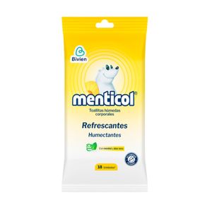 Toallas Humedas Menticol Refrescantes X 18 Und