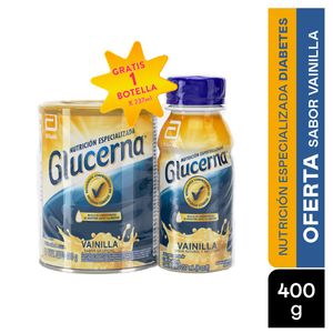 Glucerna Polvo Vainilla X 400 Gr Gratis Glucerna Liquido Vainilla X 237 Ml