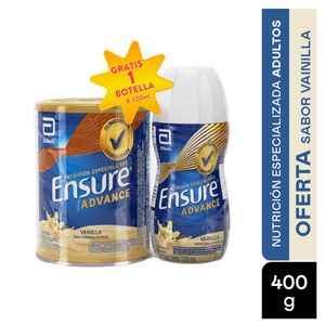 Ensure Advance Polvo Vainilla X 400 Gr Gratis Ensure Advance Liquido Vainilla X 220 Ml