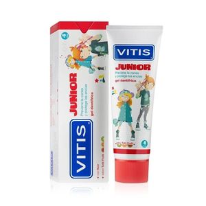 Crema Dental Vitis Junior Gel Con Fluor Sabor Tuttifrutti X 75 Ml
