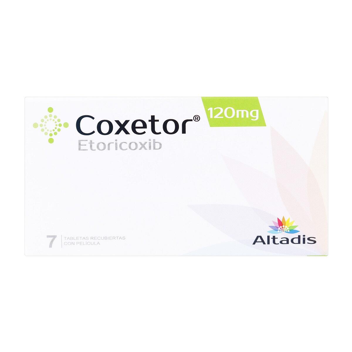 Coxetor Etoricoxib 120 Mg X 7 Tabl - TuDrogueríaVirtual.com