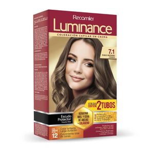 Tinte Luminance Kit Doble Tubo 7.1 Rubio Mediano Cenizo