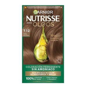 Tinte Garnier Nutrisse Oleos Kit 7.12 Rubio Cenizo Nacarado