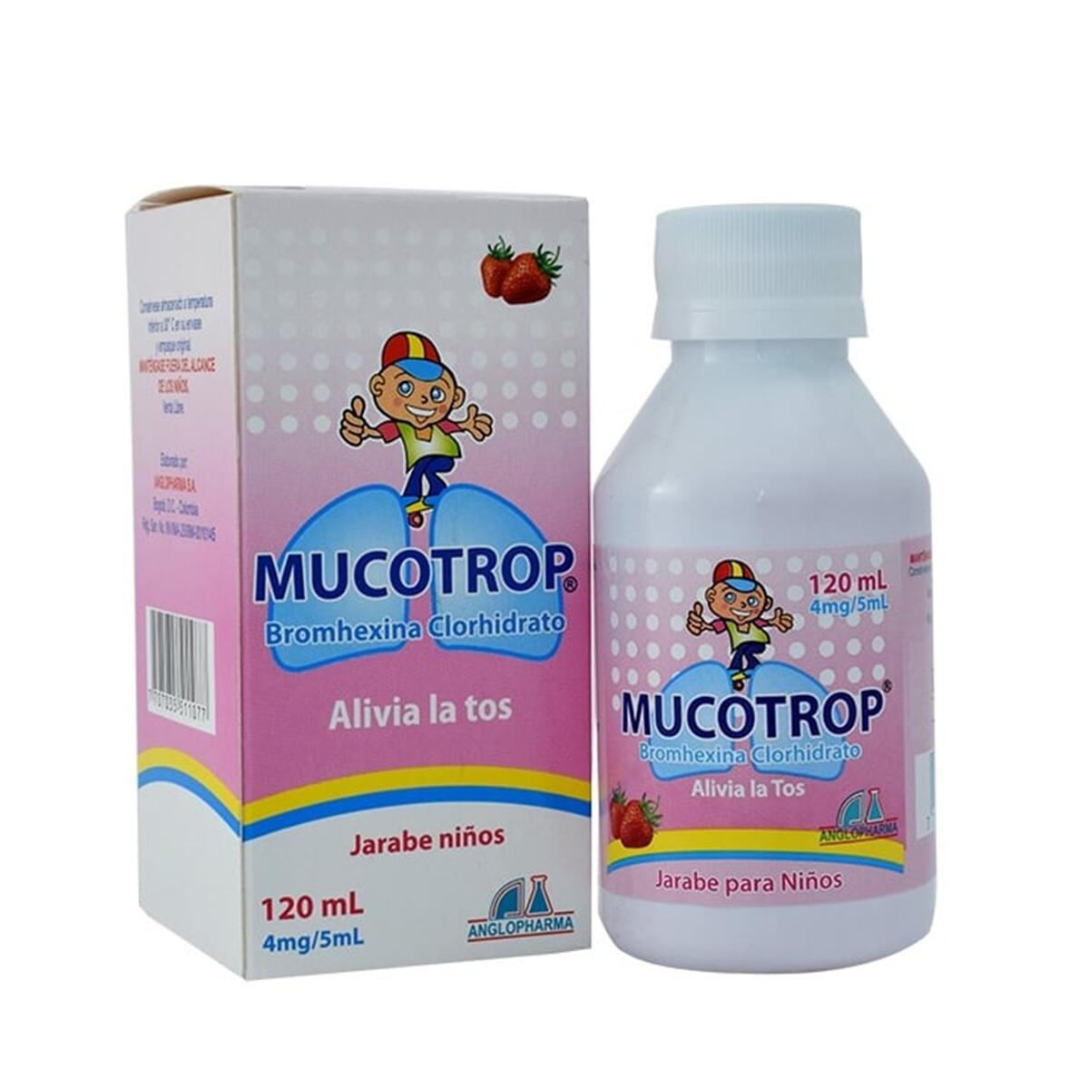 Mucotrop (bromhexina 4 Mg/5 Ml) Jarabe X 120 Ml - TuDrogueríaVirtual.com
