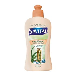 Crema Peinar Savital Elixir De Romero Biotina Y Sabila X 275 Ml